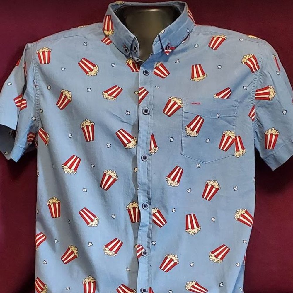 5 Point NYC Popcorn BUtton Down Shirt Size Med